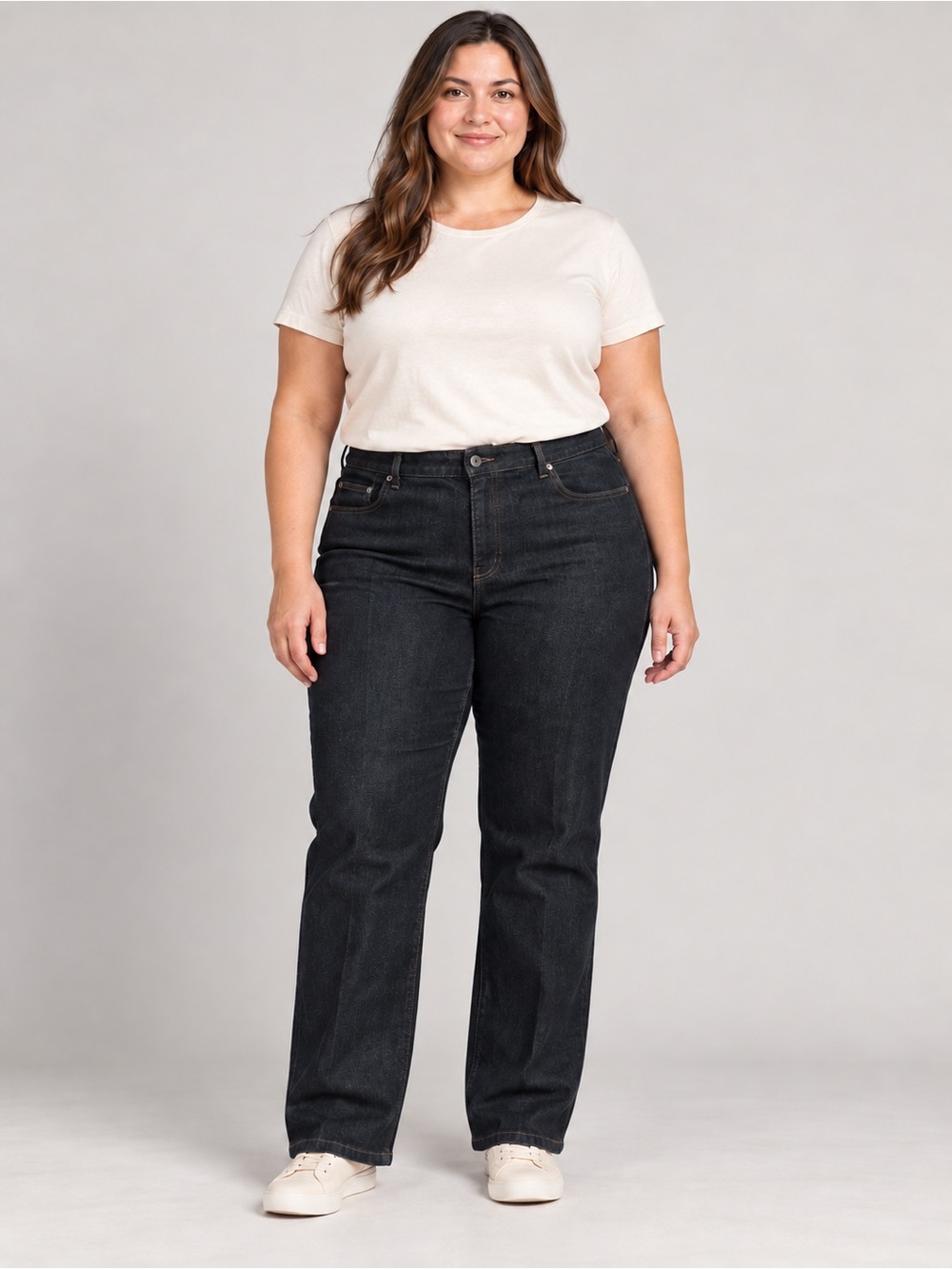 NWT Lauren Ralph Lauren Tanya Black Straight Leg Jeans 18W